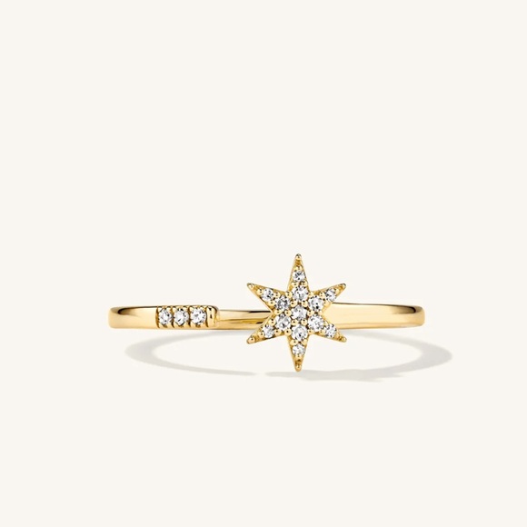 Mejuri Pavé Diamond Star Open Ring - Picture 4 of 4